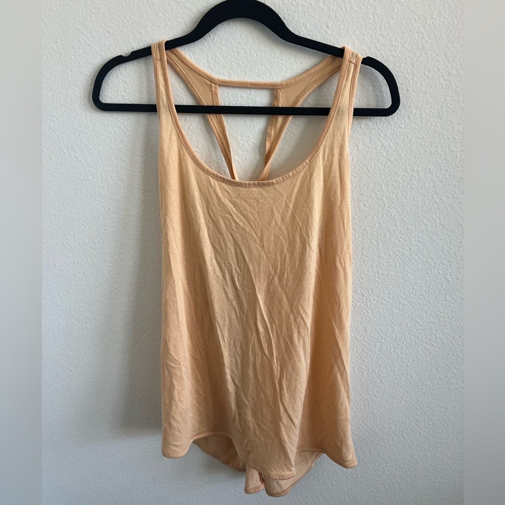 ZYIA Tan Sleeveless Tank Top with Relaxed Fit